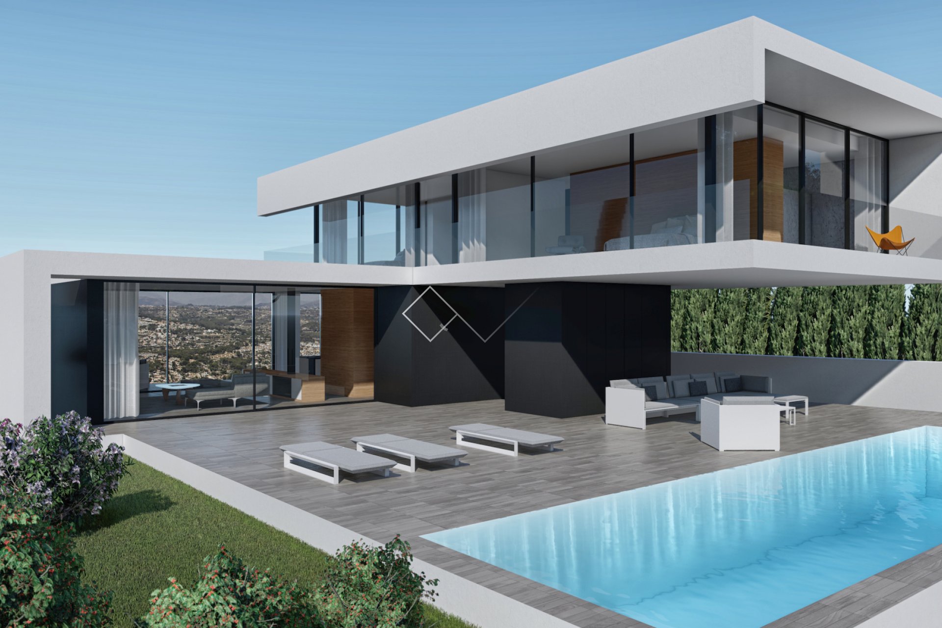 Proyecto - Villa de diseño moderno en venta en El Portet, Moraira - Vistas al mar