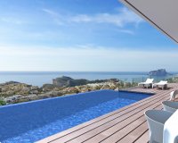 sea views from pool - Modern design villa with sea views for sale in Benitachell