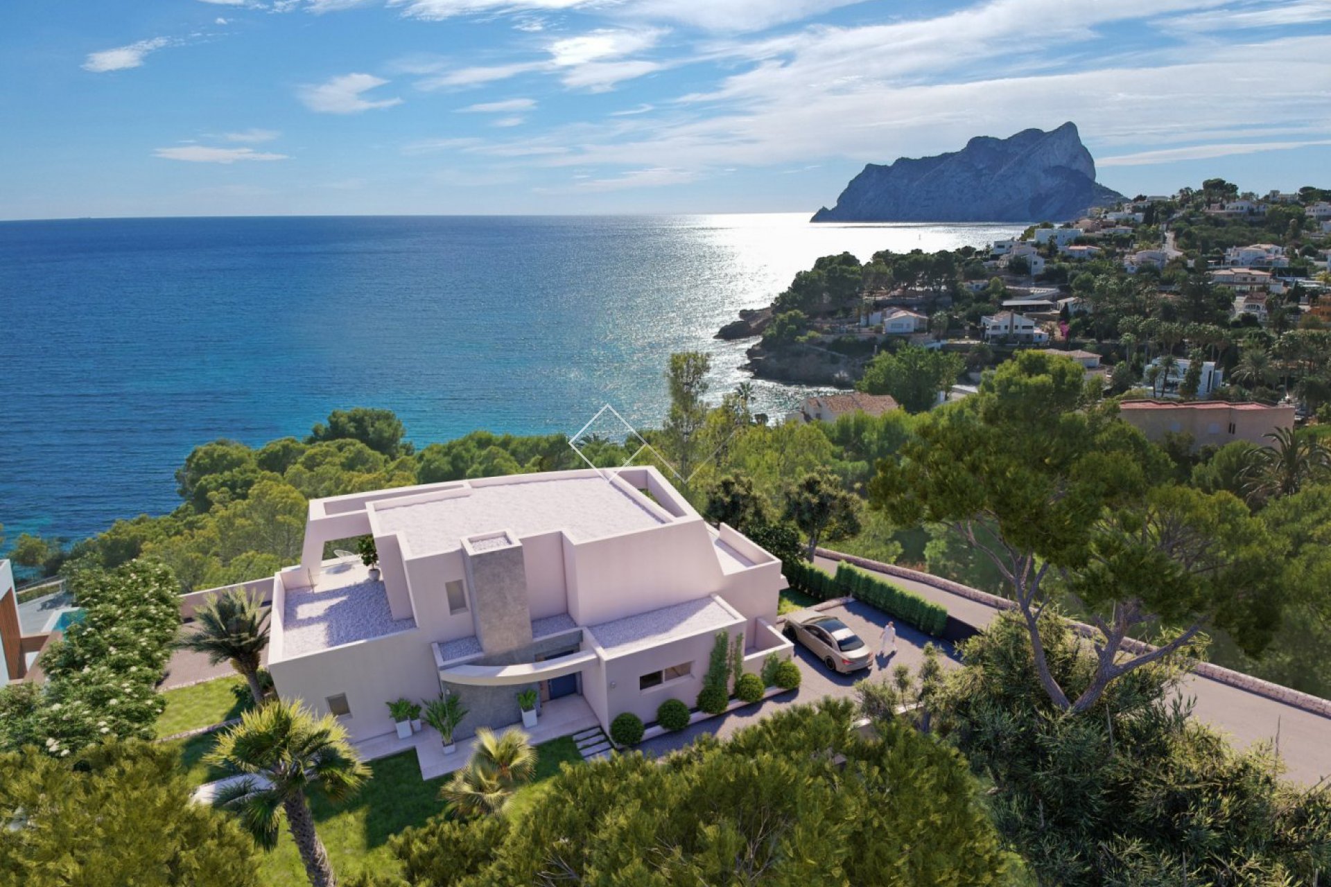 situation - Imposing luxurious new build villa with sea views in La Fustera, Benissa