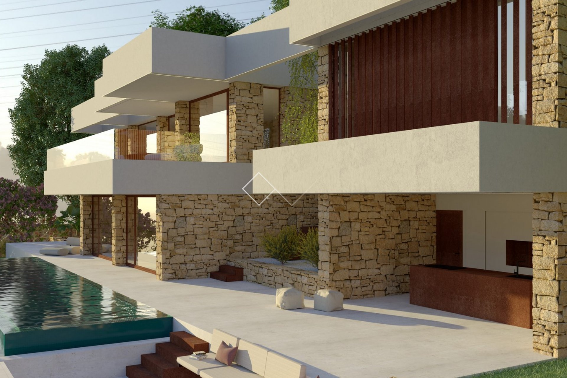 steen en hout - Moderne villa te koop in Altea dichtbij golf