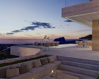 sunset from the terrace - Spectacular modern villa for sale in Benissa with sea views