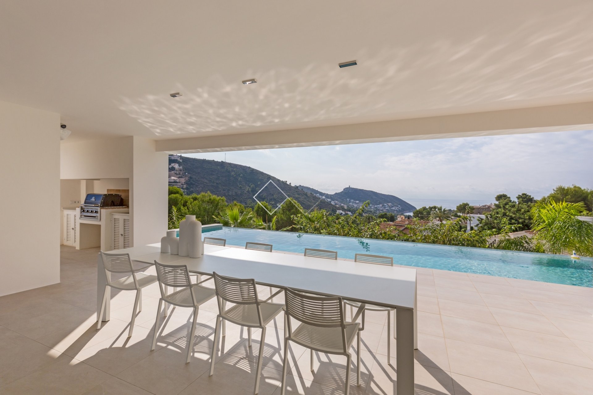 Terrasse Meerblick - Moderne Villa mit Meerblick zu verkaufen in El Portet Moraira