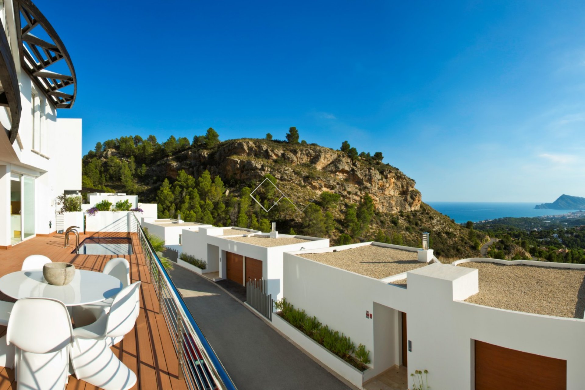 terraza - Se vende villa a estrenar con vistas al mar en Altea