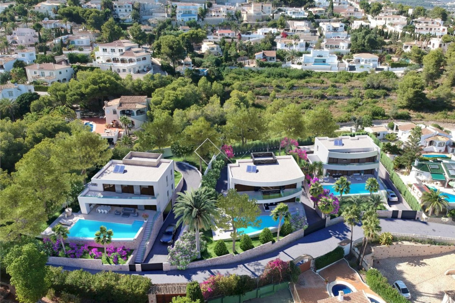 -tres villas Nouvelle construction: 3 villas modernes avec vue sur la mer à Benimeit, Moraira; Seulement 2 restants!