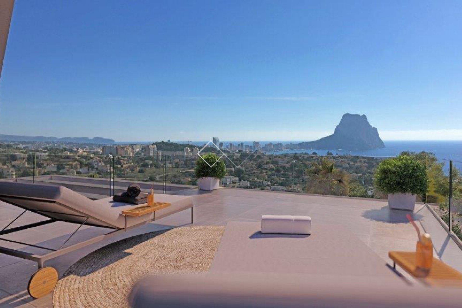 uitzicht vanaf het terras - Moderne zeezicht villa te koop in Calpe