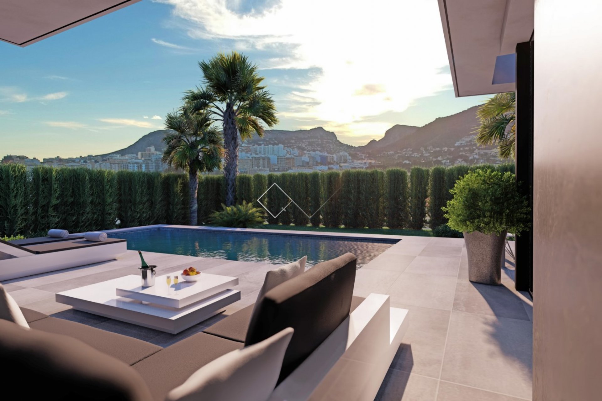 view pool - Modern design villa for sale in Calpe