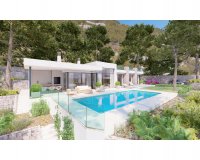 villa de un piso piscina - Lujosa villa moderna con vistas al mar, Benissa
