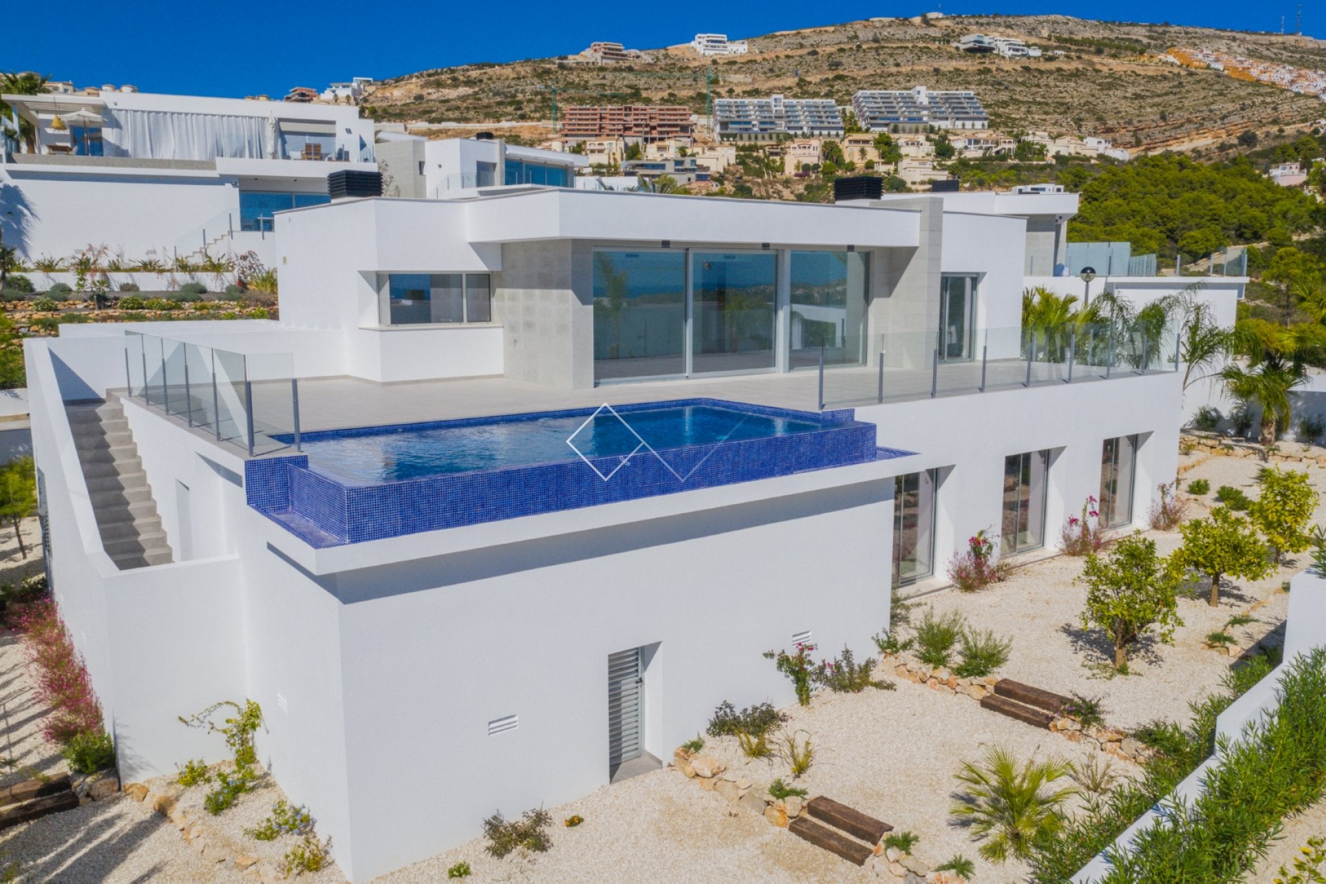 villa plat dak - Moderne zeezicht villa in Lirios Design, Benitachell