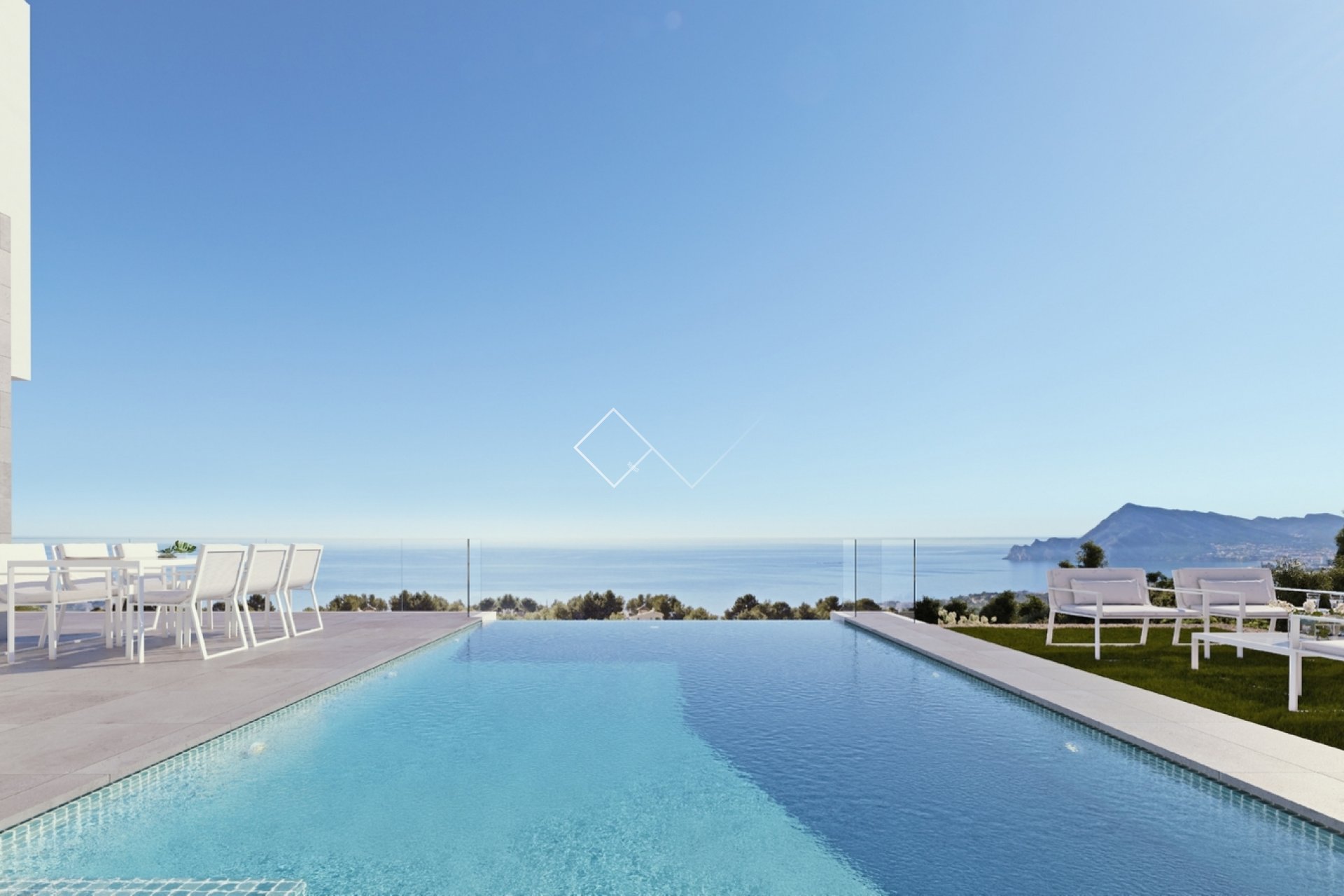 vistas al mar espectaculares - Magnífica villa de nueva construcción con fantastasticas vistas al mar en Altea