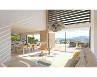 vue du salon - Villa moderne à vendre à Cumbre del Sol, Benitachell