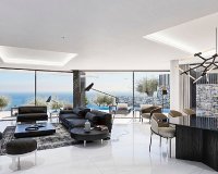Wohnzimmer - 6 Luxusvillen mit Meerblick in Olta, Calpe