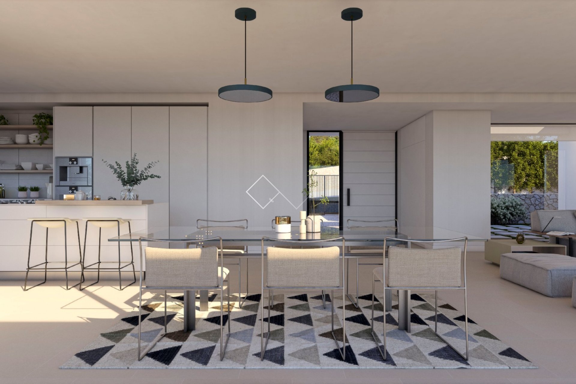 woonkamer - Strakke design villa te koop in Benitachell