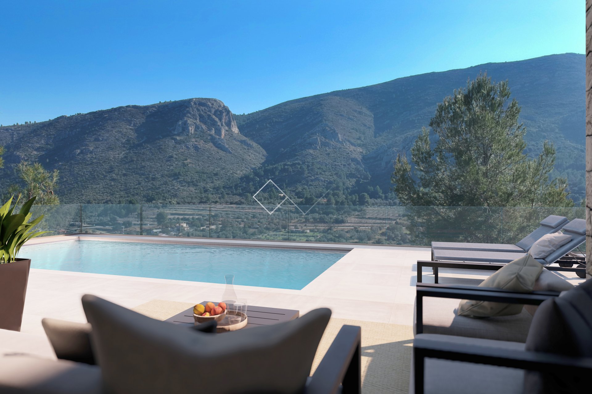 zwembad met uitzicht - project voor design villa in Pedreguer