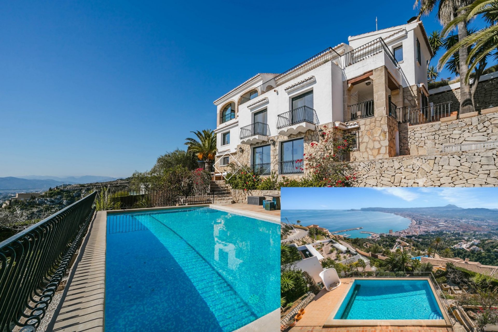 zwembad uitzicht villa - Enorme villa met uitzicht op zee op een prachtige plek in Javea