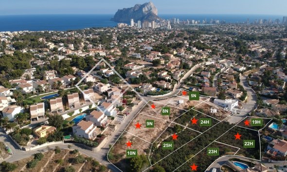 vue sur la mer - Package Deal: Cinq terrains à bâtir à vendre à Gran Sol, Calpe