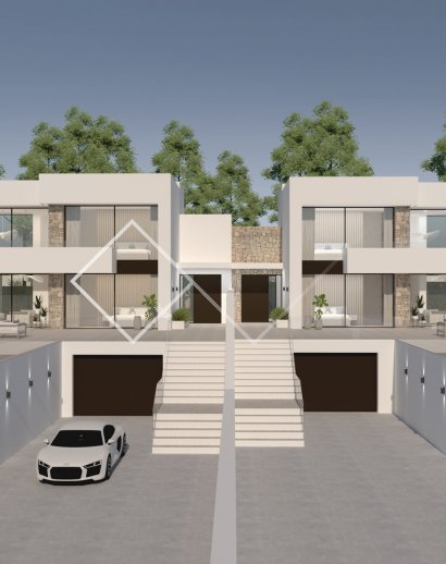 Modern luxurious semi-detached villa for sale in Moraira