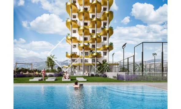 pool en paddle baan - Nieuwbouw appartementen te koop in opvallend luxe complex, Calpe