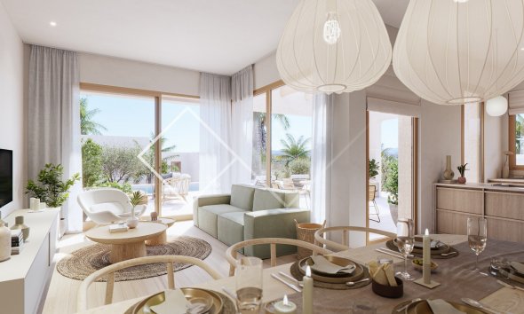 binnen - Nieuwe halfvrijstaande villas in Ibiza stijl te koop in Moraira