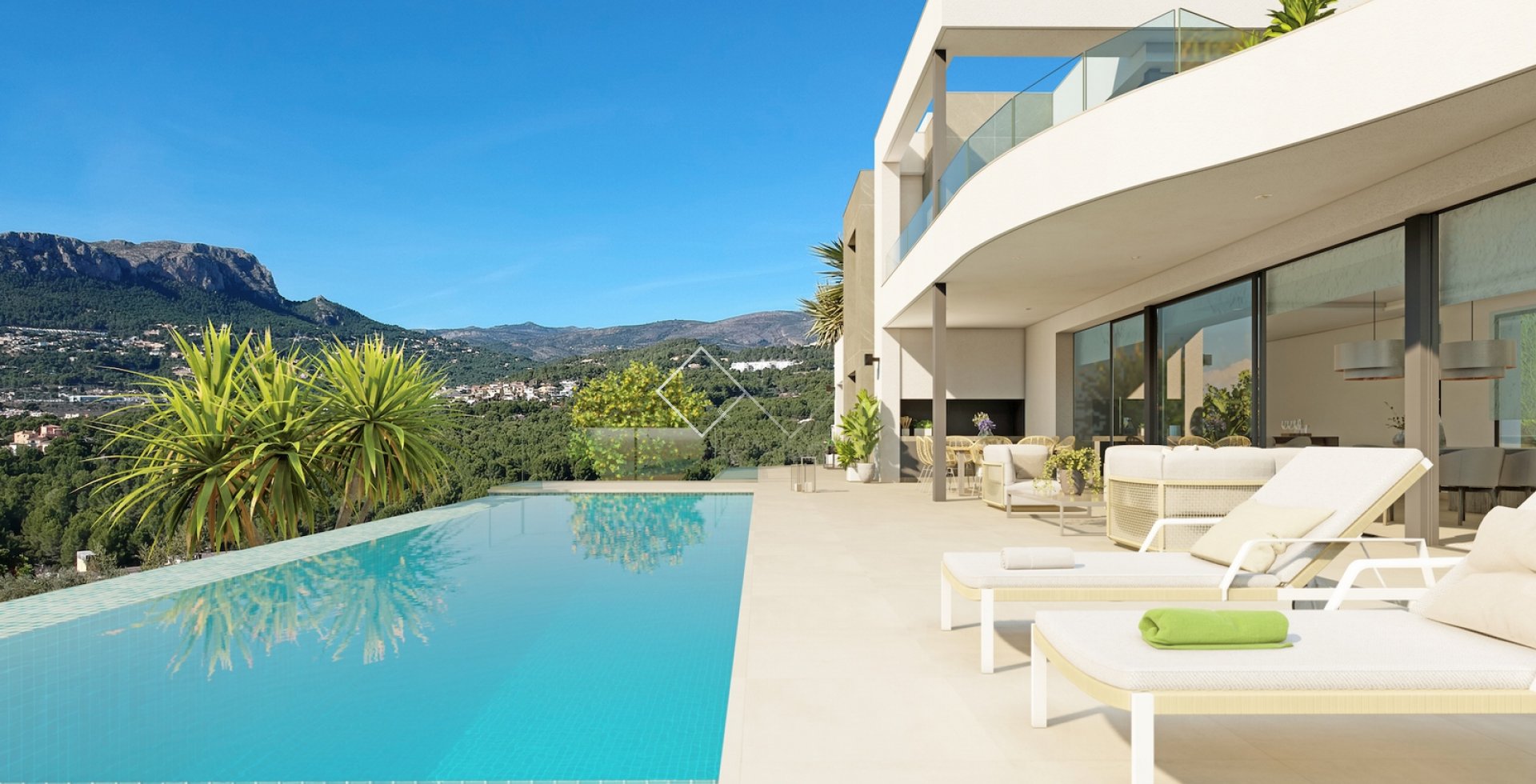 Pool - Projekt: elegante moderne Villa zum Verkauf in Calpe