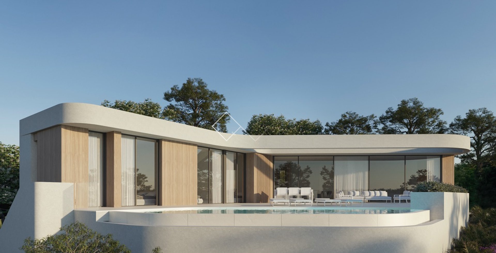Villa moderna a construir en Moraira, Solpark con apartamento de invitados