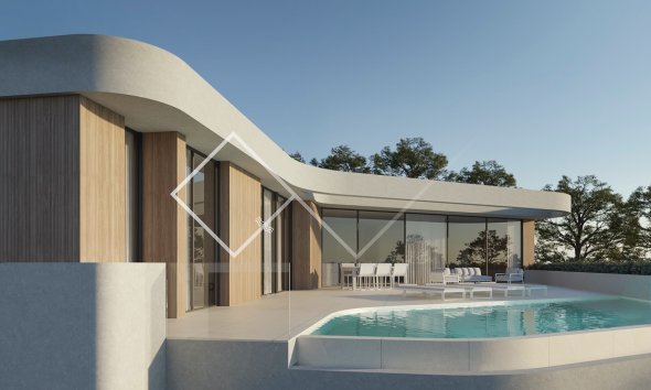 4 Schlafzimmer - Zu bauen moderne Villa in Moraira, Solpark mit Gästewohnung
