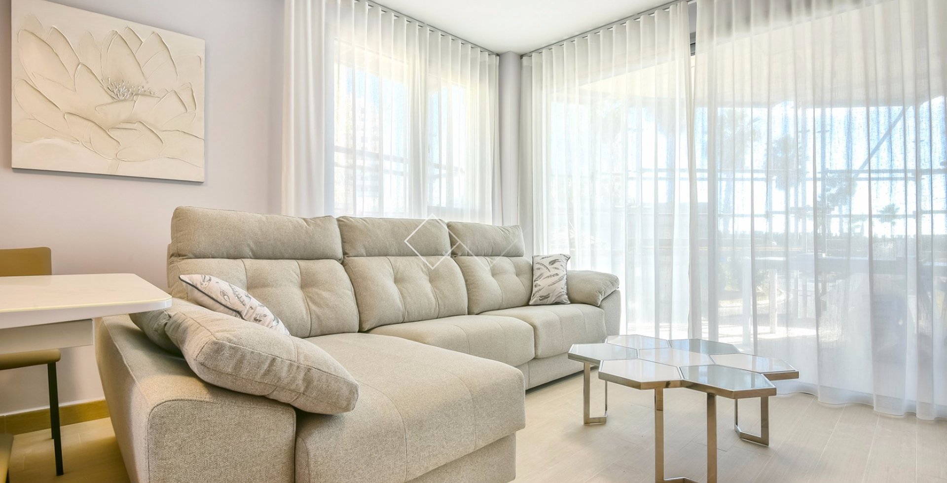 bright living room - 1 bed apartment in luxurious building, Calpe