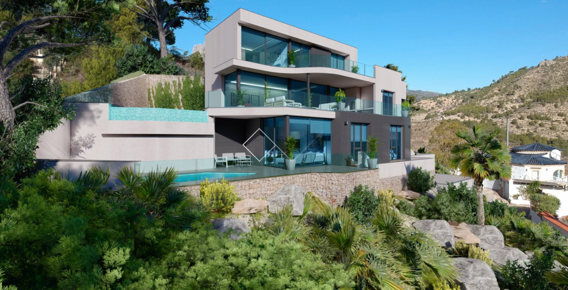 Luxe moderne villa met 2 zwembaden in Maryvilla, Calpe