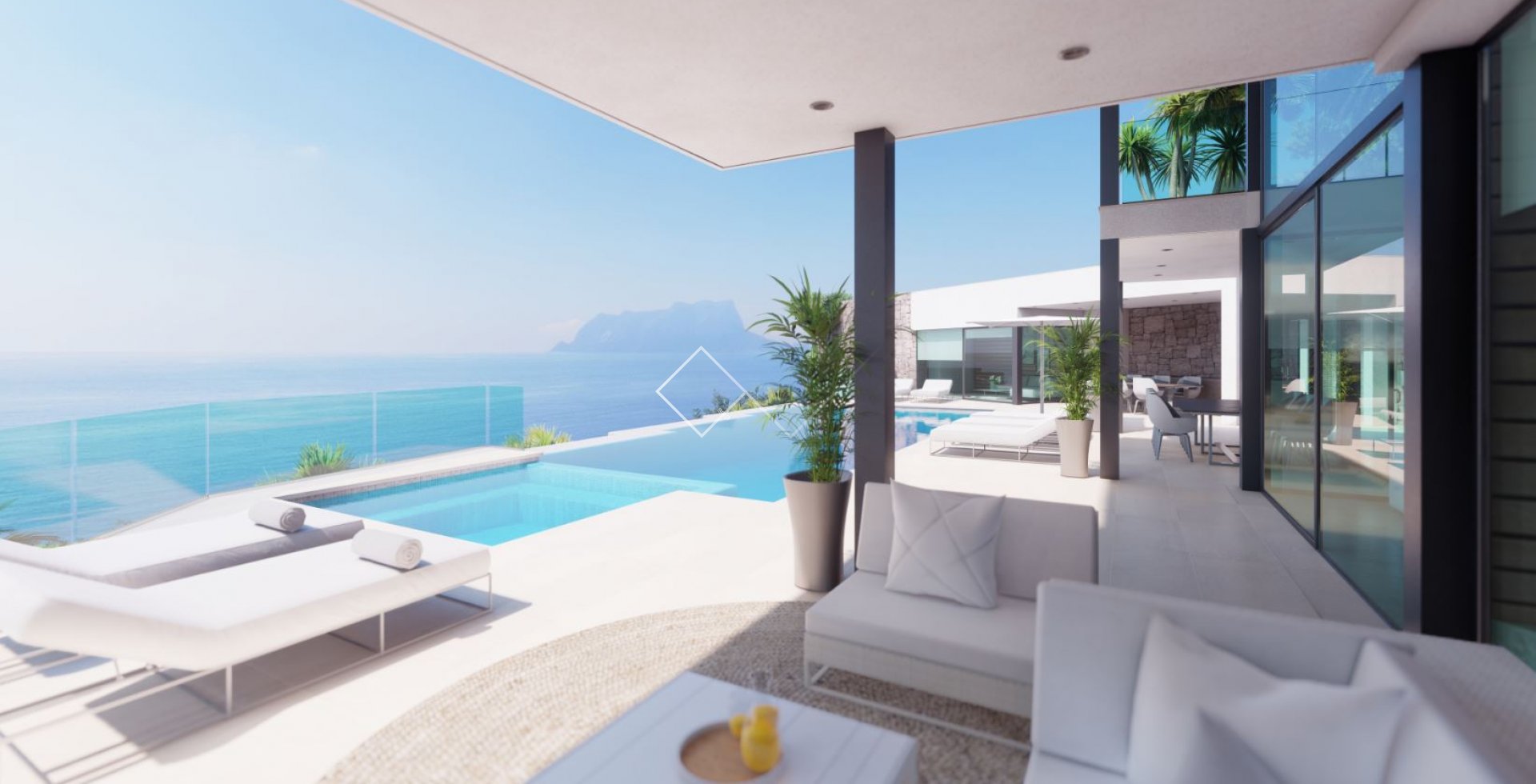 uitzicht overdekt terras - Moderne villa de luxe te bouwen in Benissa