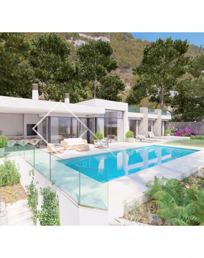 piscine villa de plain-pied - Luxueuse villa moderne avec vue mer, Benissa