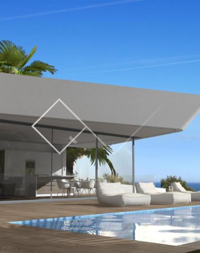 vue de la terrasse de la piscine - Immaculée nouvelle villa moderne à Benissa