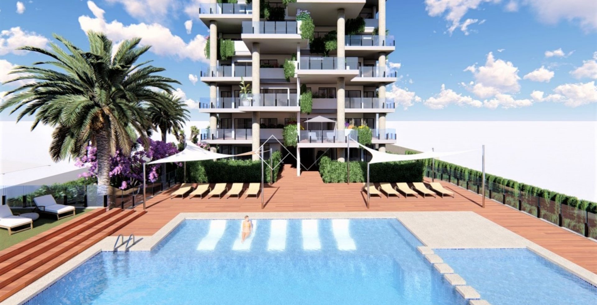 apartamento y piscina comunitaria - Nuevo proyecto: apartamentos en Calpe, 150m de la playa
