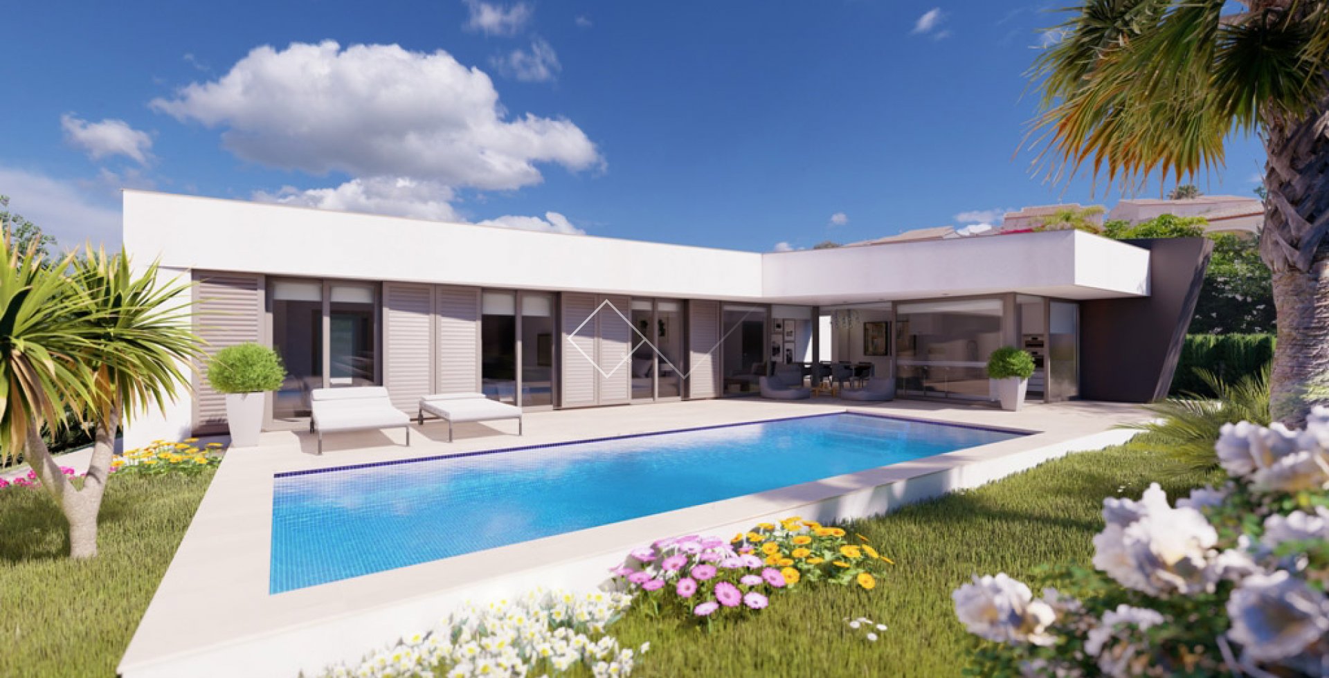 Villa de style Ibiza avec piscine - Projet de maison moderne à Gran Sol, Calpe