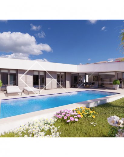 Villa im Ibiza-Stil mit Pool - Modernes Hausprojekt in Gran Sol, Calpe