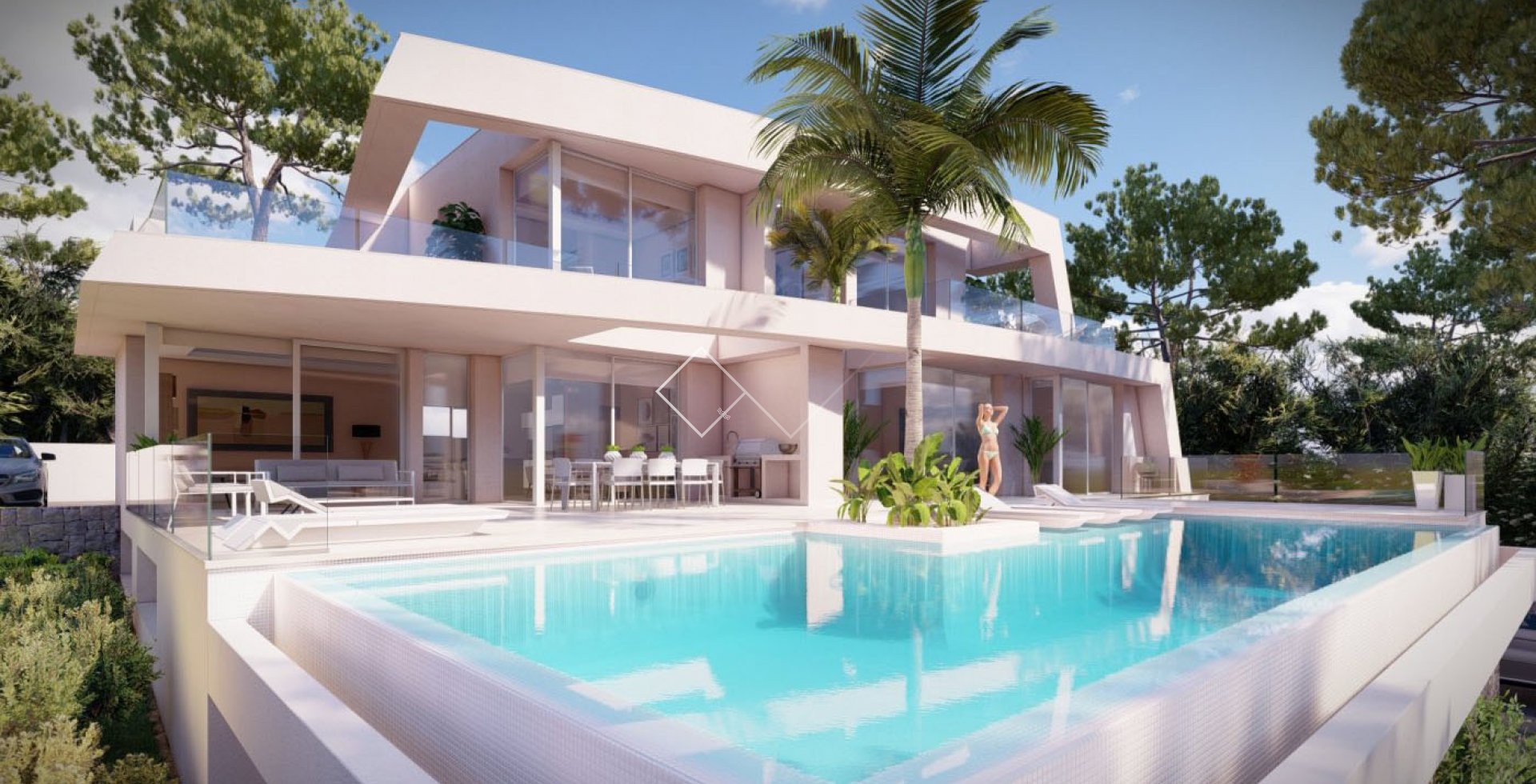 villa piscina - Lujosa villa  de nueva construcción con vistas al mar en La Fustera, Benissa