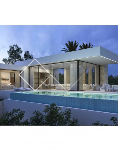 villa et piscine - Nouveau projet de superbe villa moderne à Fanadix, Moraira