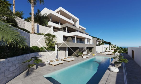 piscine commune - Appartements neufs de luxe à 3 lits sur La Sella Golf