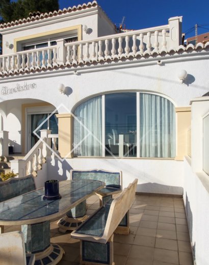 terrasse villa avec vue sur la mer - Villa traditionnelle avec vue sur la mer à Benimeit, Moraira