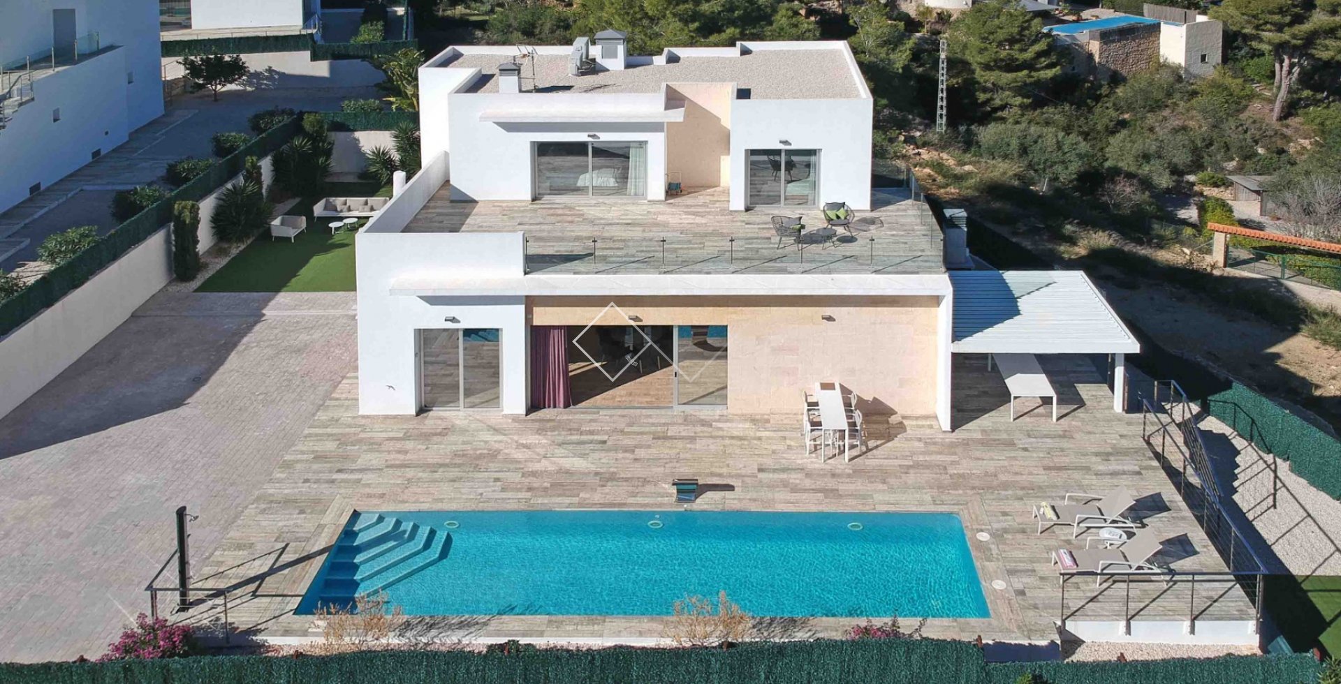 Moderne zeezicht design villa te koop Buenavista Benissa 