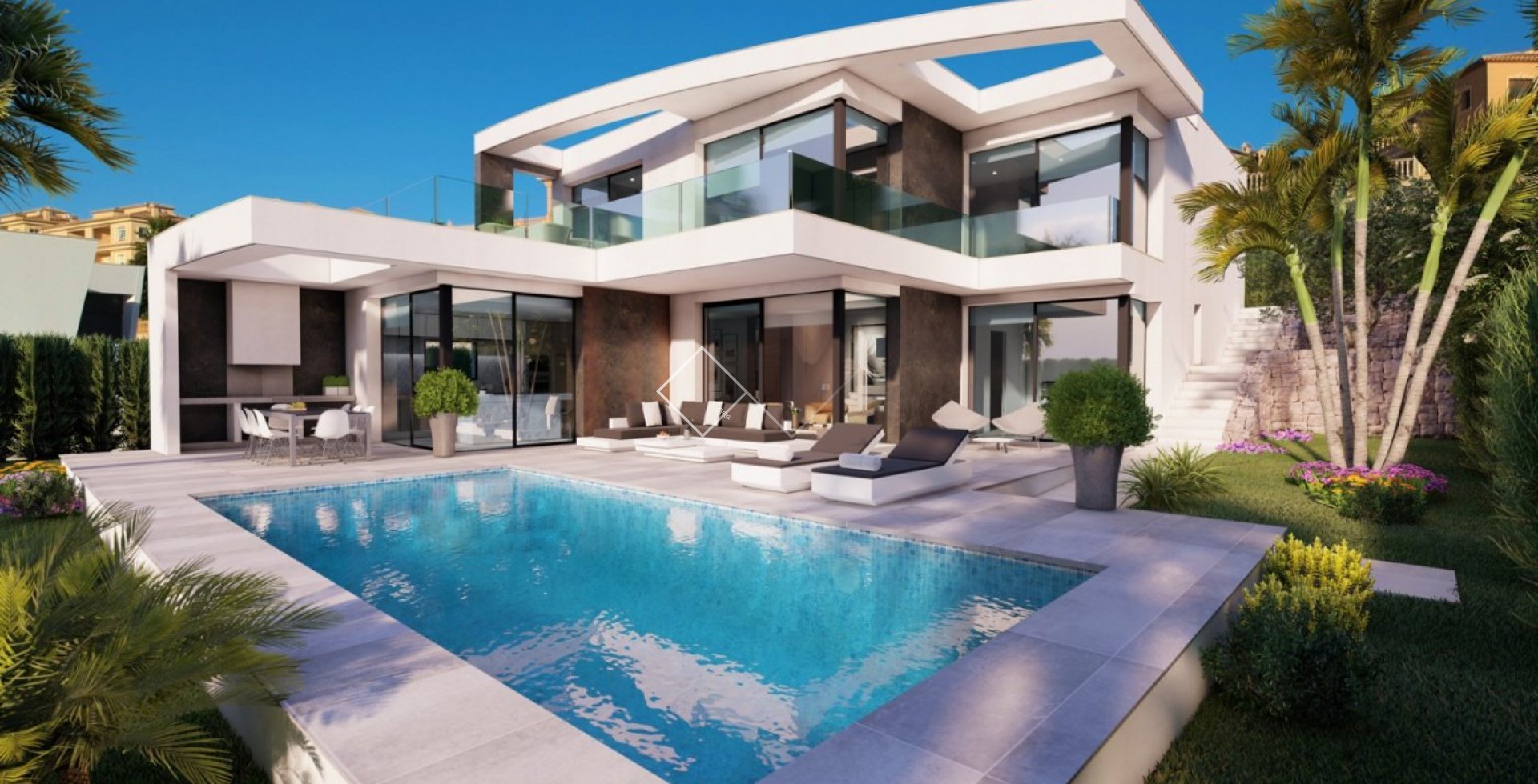 à vendre : villa de conception nouvelle avec piscine à calpe