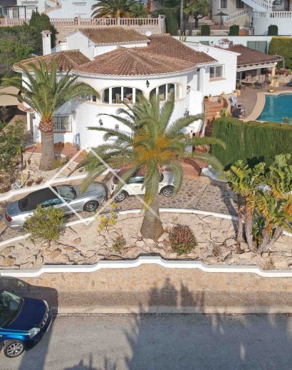 Drone view - ​Beautiful mediterranean style villa - sea view - for sale in La Joya, Benitachel​l   