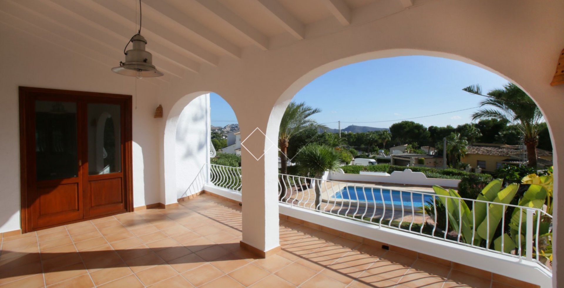 porche with open view - Attractive villa for sale in Benimeit, Moraira