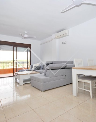living room - Apartment with sea view for sale in Moraira centre