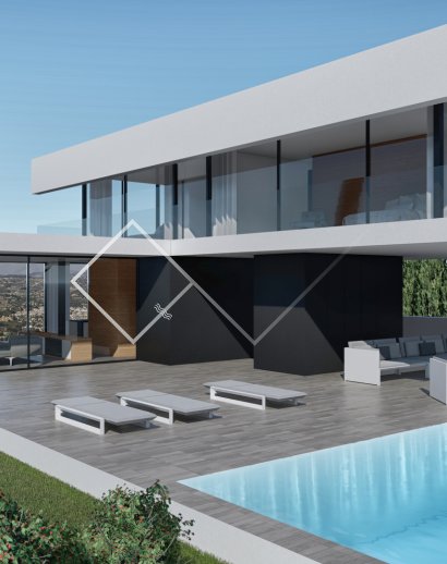 Projekt - Moderne Design-Villa zu verkaufen in El Portet, Moraira - Meerblick