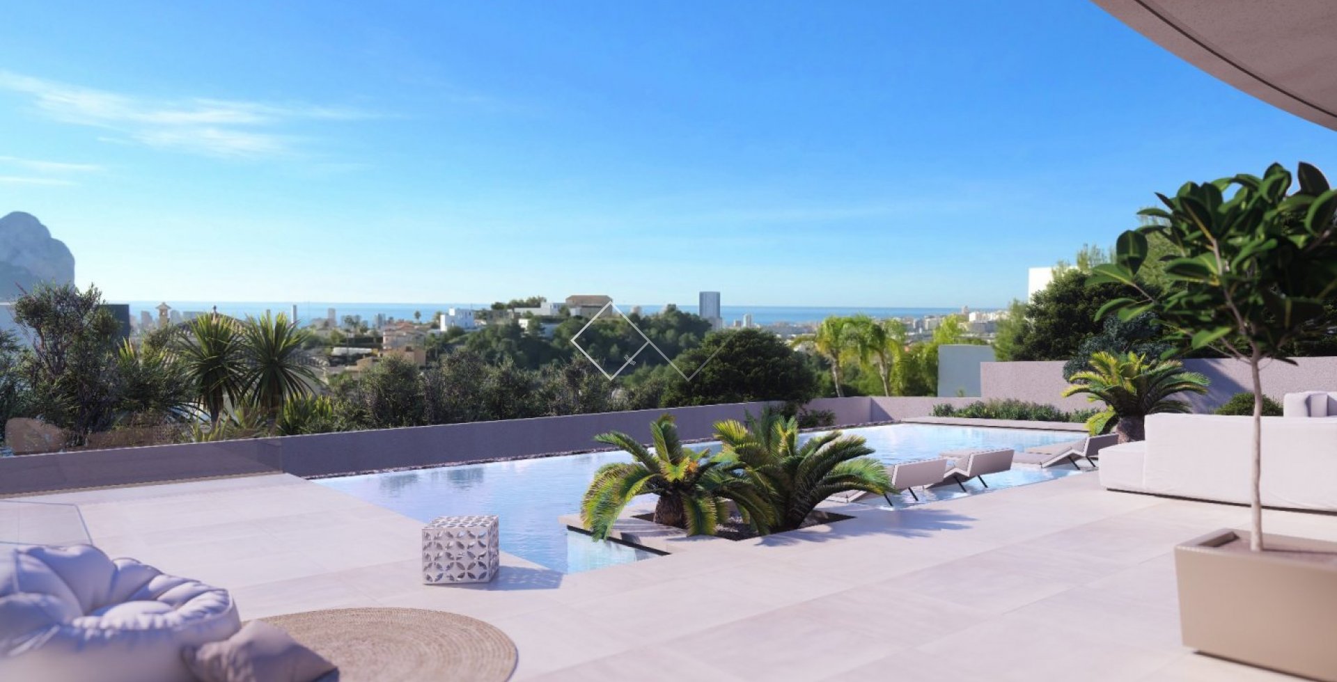 open views - Modern villa with panoramic sea views, Calpe