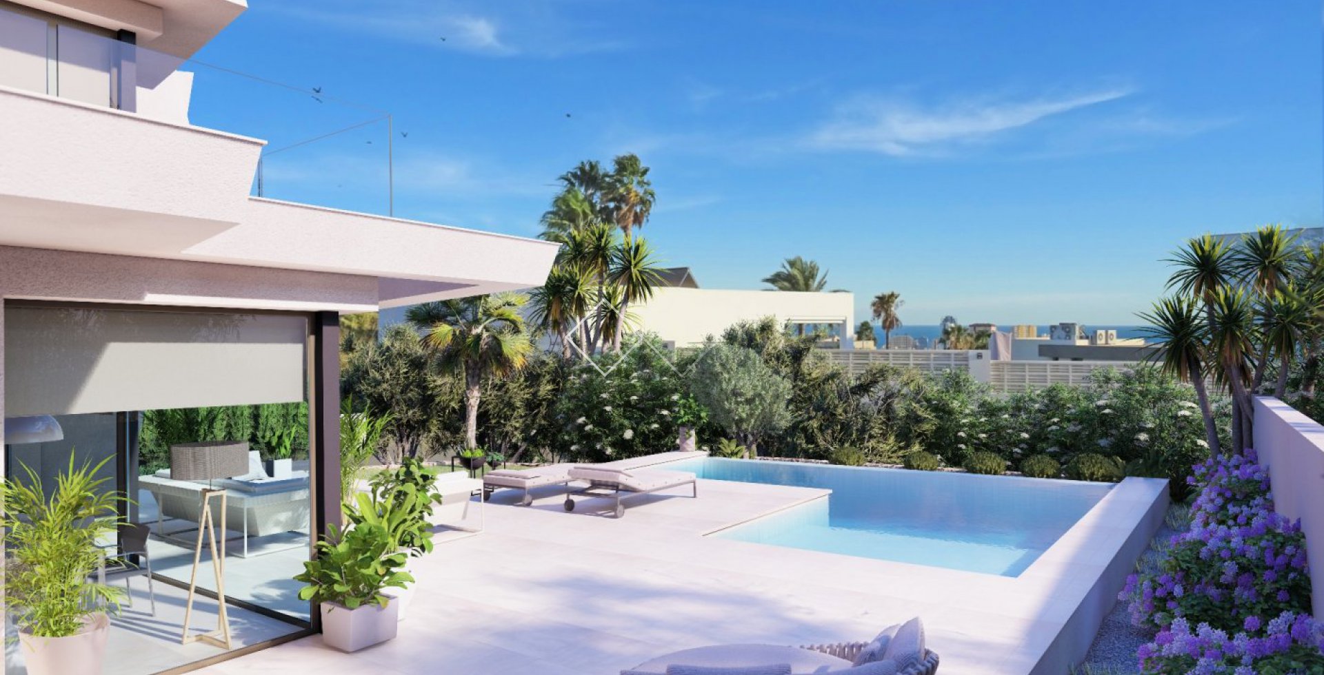 außen - Design-Villa zum Verkauf in Calpe mit Meerblick