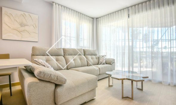 living room - 3 bed apartment in luxurious building, Calpe