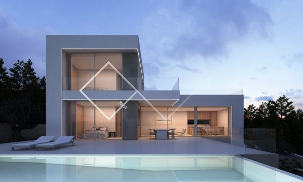 neues Projekt La Fustera - Design-Villa zum Verkauf in Benissa mit etwas Meerblick