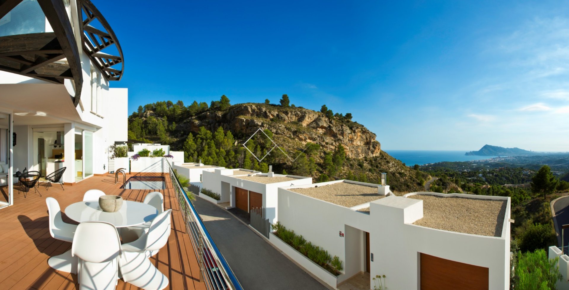 terrasse - Villa neuve avec vue sur la mer à Altea à vendre