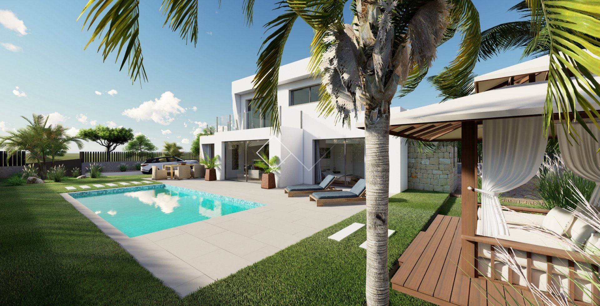 buiten - Zonnige moderne villa te koop in Calpe