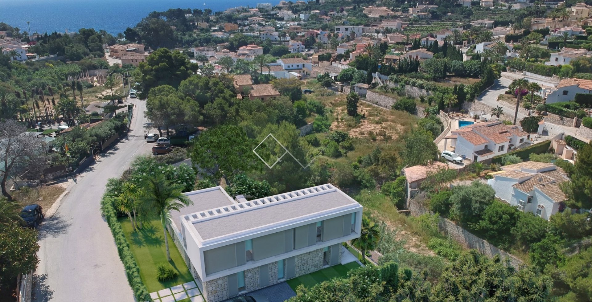 lokatie - Fraaie moderne villa te koop in Benissa, La Fustera